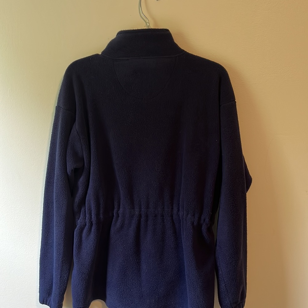 Cozy navy blue fleece jacket with Columbus Blue Jackets insignia - Picture 4 of 4